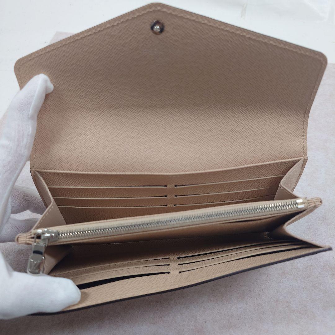 【訳あり格安】ルイ・ヴィトン　エンボス加工レザー ベージュ長財布