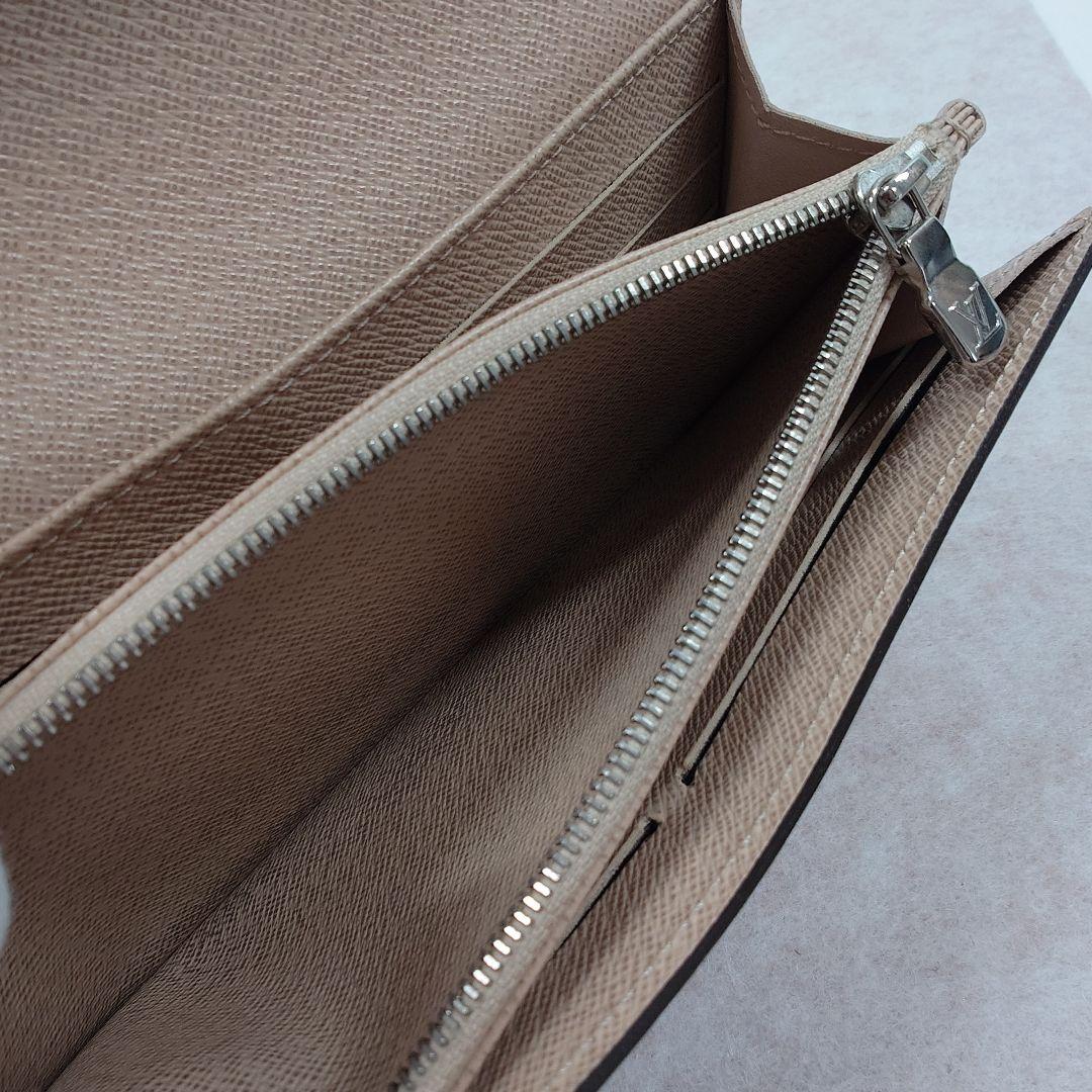 【訳あり格安】ルイ・ヴィトン　エンボス加工レザー ベージュ長財布