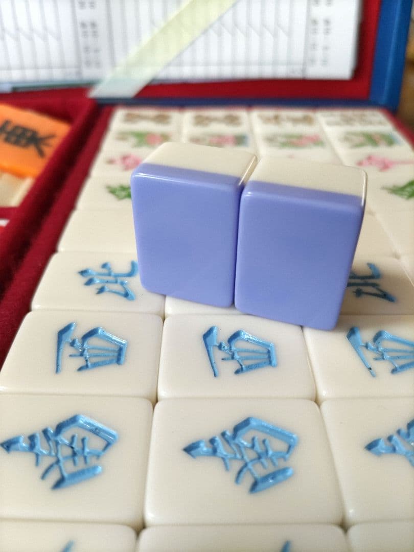 市川屋　麻雀牌　カラフル　ラベンダー　ゆめかわいい　ピンク　水色　メルヘン