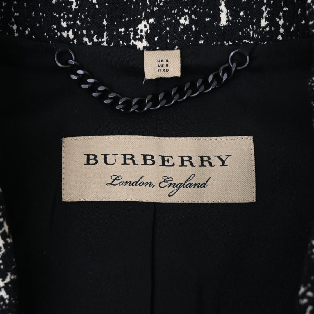 ■ 48375 近年 バーバリーロンドン ジャガード織 ジャケット ブラック*