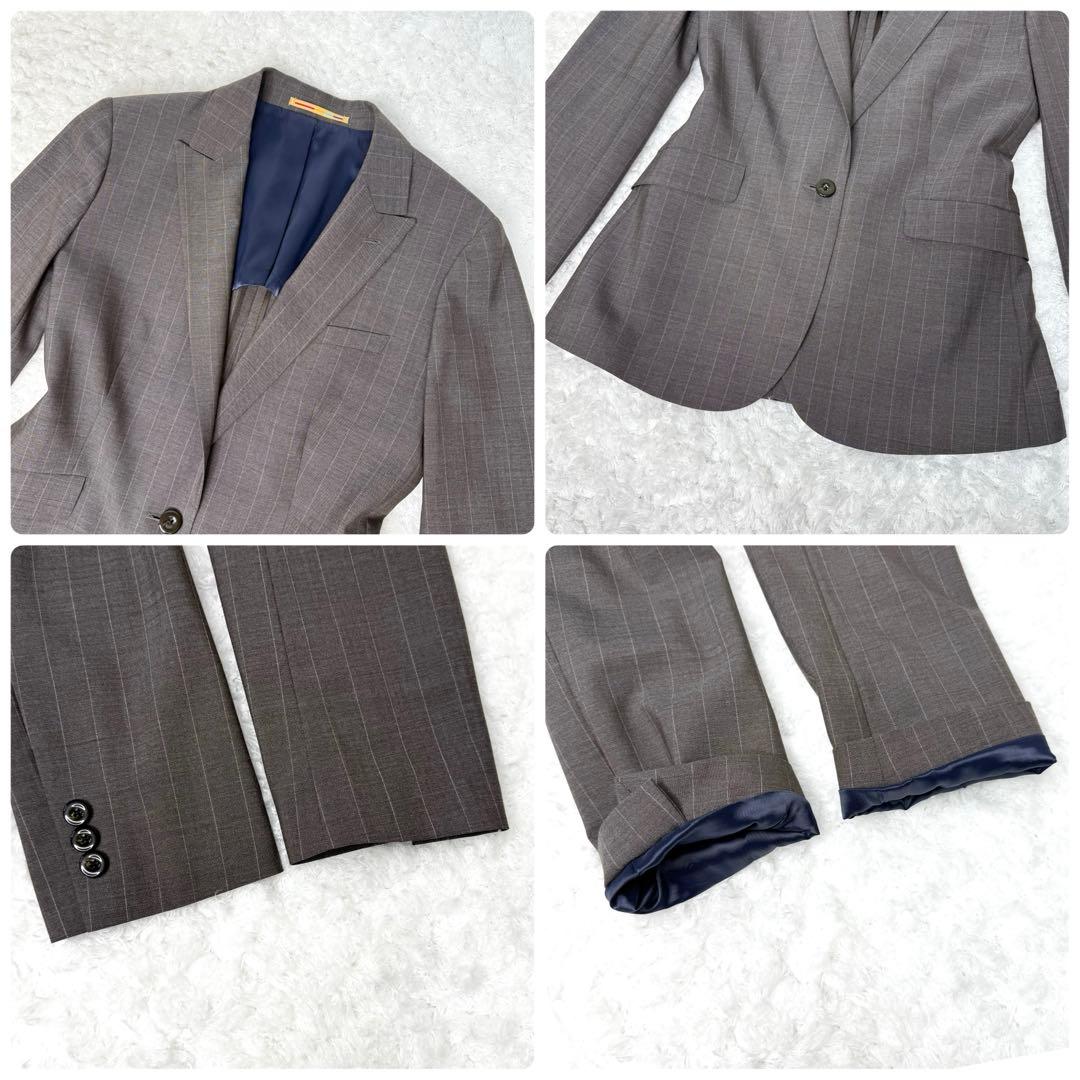 オリヒカ ライム イタリア製生地 super120's ストレッチ ストライプ