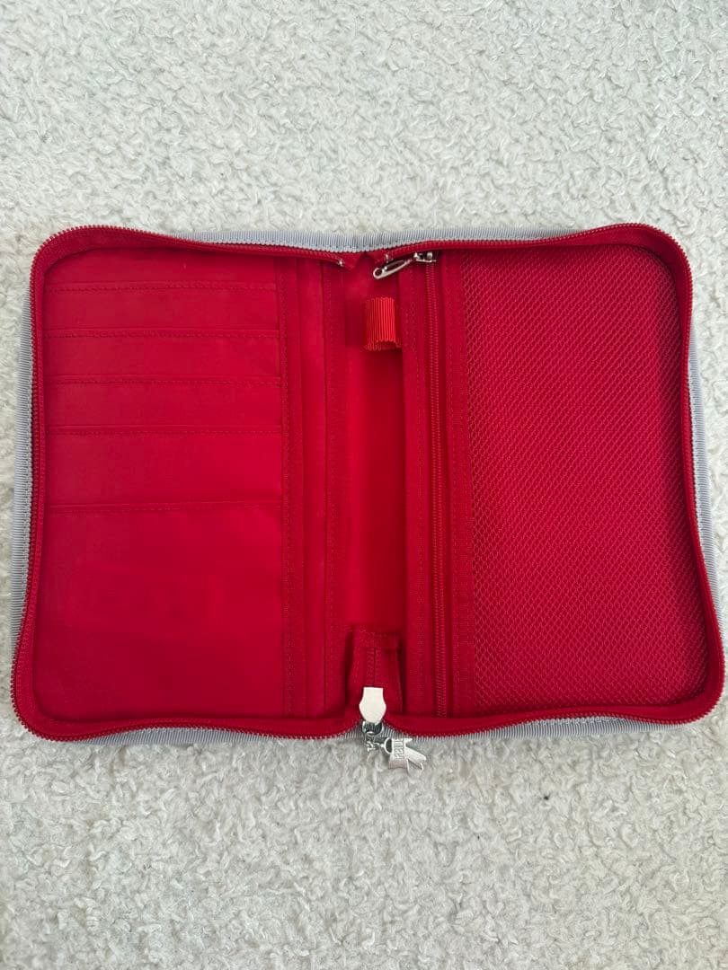 FEILERマルチケース　母子手帳ケース リボン柄 ブルー　ミルメルシー