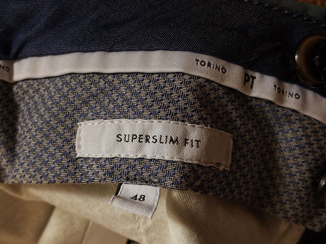 【新品】PT01 スーパースリムフィット モスブルー テックチノパン 48