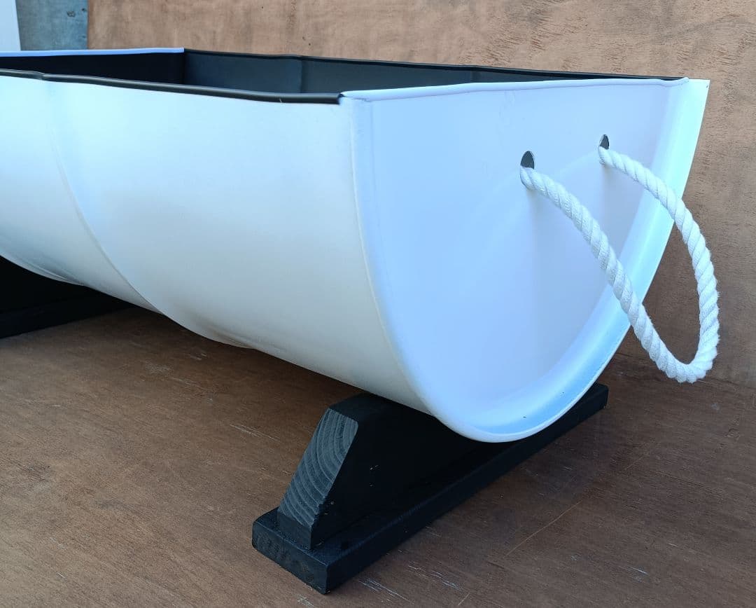 HARU品！ドラム缶remakeプランター！ホワイト＆ブラック