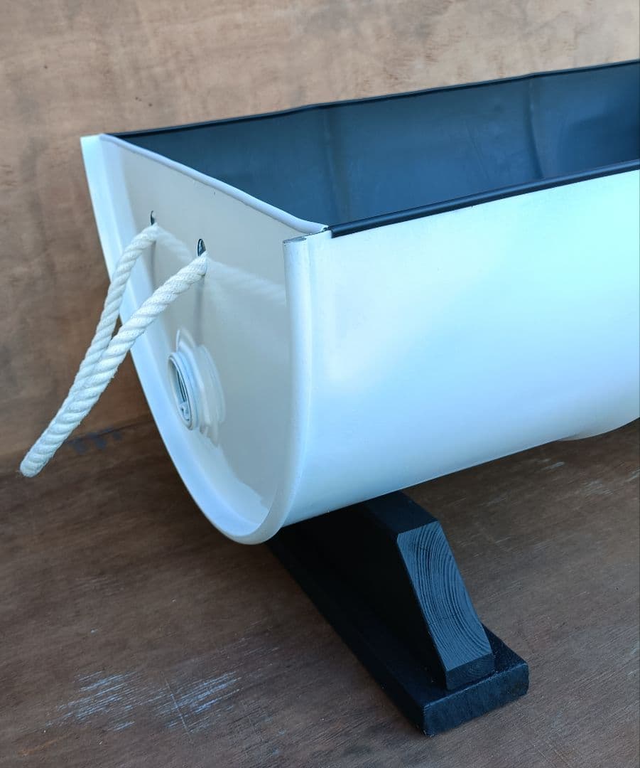 HARU品！ドラム缶remakeプランター！ホワイト＆ブラック