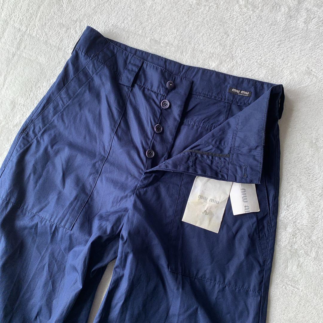 未使用 miu miu ミュウミュウ ベイカー ファティーグ パンツ ミリタリー