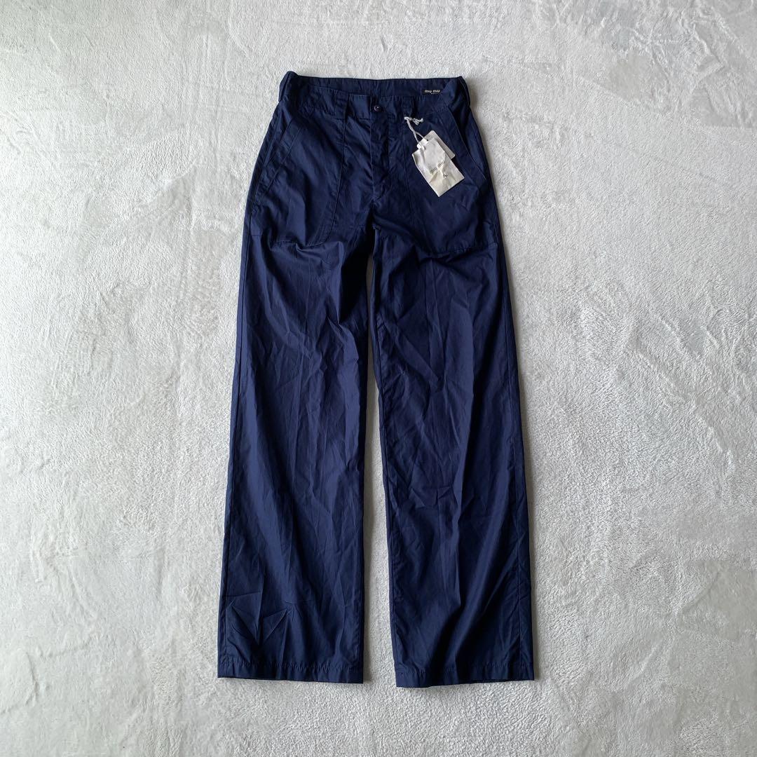 未使用 miu miu ミュウミュウ ベイカー ファティーグ パンツ ミリタリー