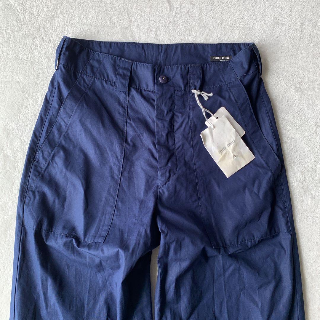 未使用 miu miu ミュウミュウ ベイカー ファティーグ パンツ ミリタリー
