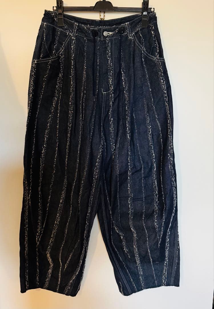 needles ストライプデザイン サルエルパンツ デニム