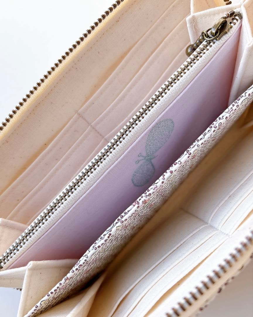 ☆ミナペルホネン☆ラウンドファスナー長財布☆コンパクトウォレット☆ハンドメイド