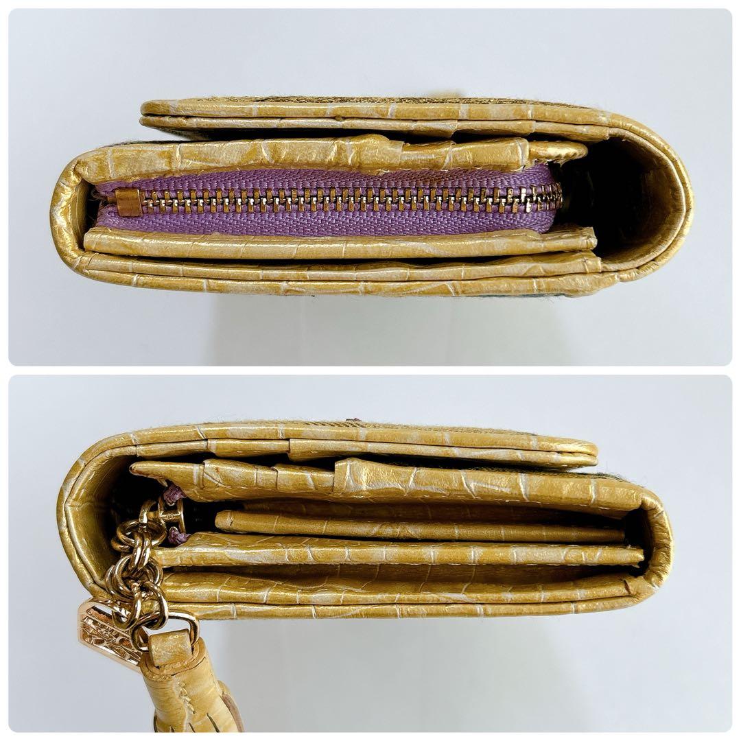 ほぼ未使用✨ シンクビー ゴールデンクリムト 長財布 接吻 スパンコール