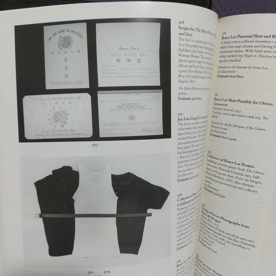 1994年オークションカタログ、ブルースリー遺品などレア‼️