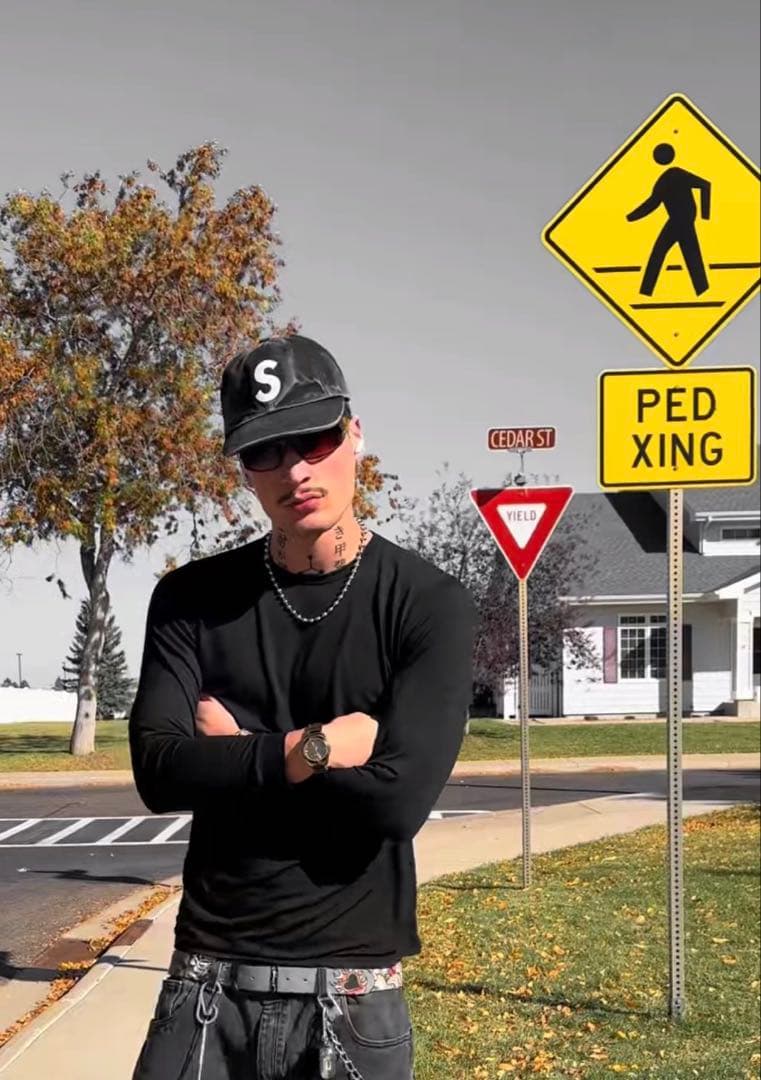 Supreme Pigment Print S Logo 6-Panel 黒