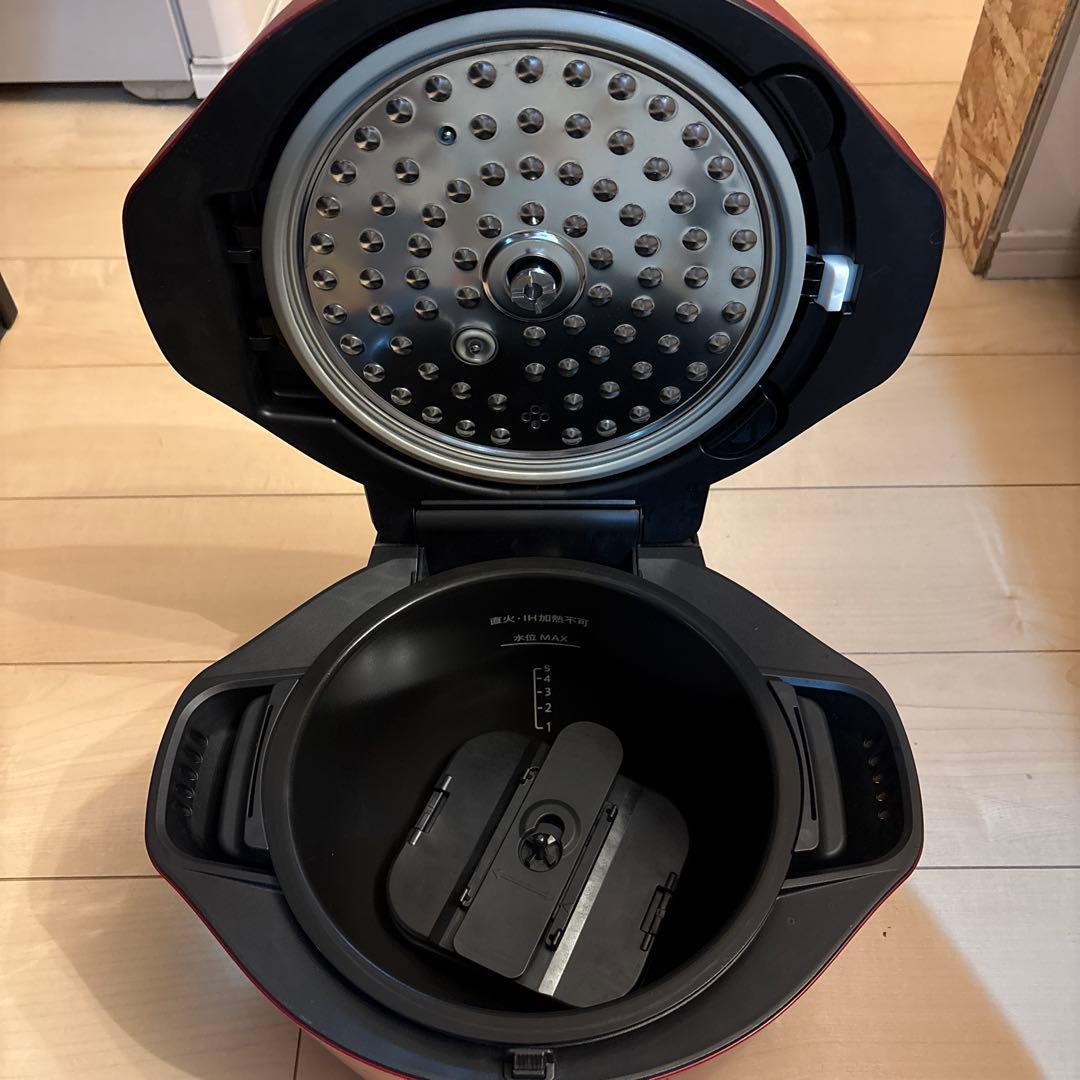 HEALSIO 電気圧力鍋 レッド