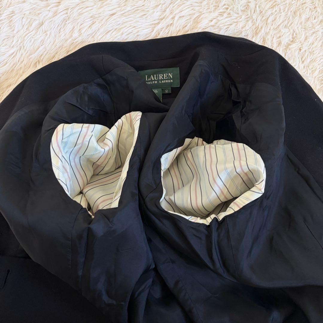 ローレンラルフローレン ブレザー 黒 銀ボタン エンブレム シングル 12