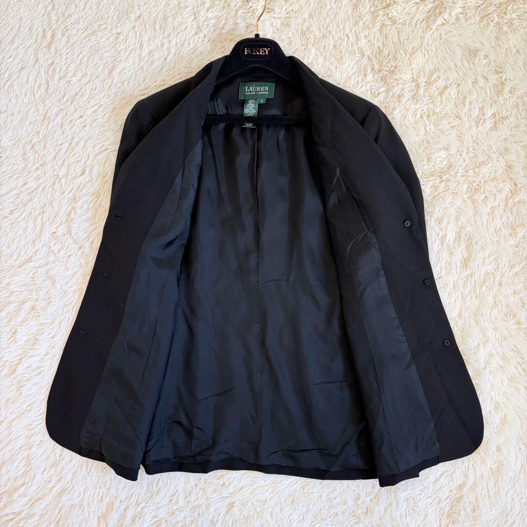 ローレンラルフローレン ブレザー 黒 銀ボタン エンブレム シングル 12