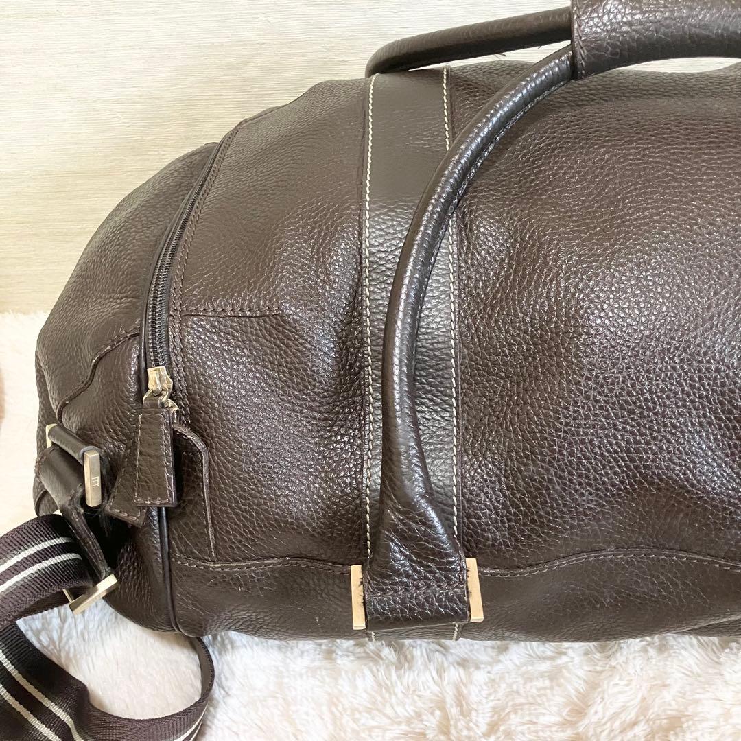 dunhill ボストンバッグ　2way エンサイン　レザー　濃茶