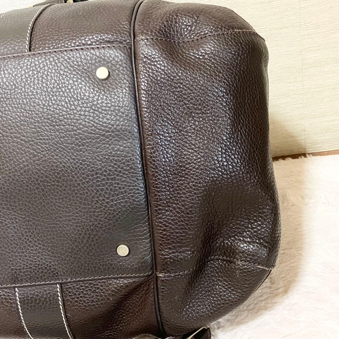 dunhill ボストンバッグ　2way エンサイン　レザー　濃茶