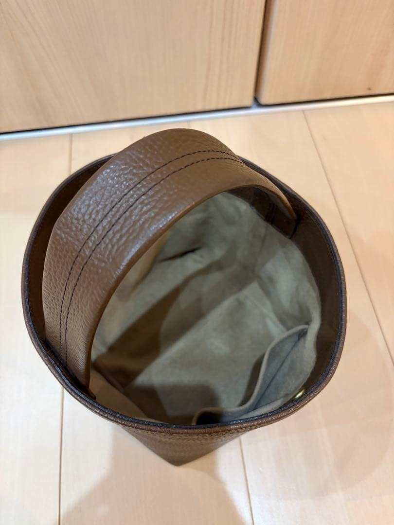 ch!iiibag レザーバスケット　ブラウン　ハンドバッグ