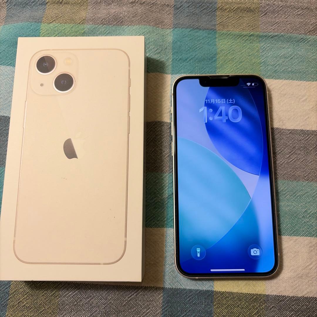 iPhone13 mini 128G 白　SIMフリー　バッテリー76%