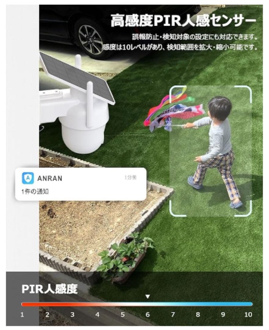 2台セット 防犯カメラ　新品 未使用　500万超高画素・ソーラー 無線 屋外