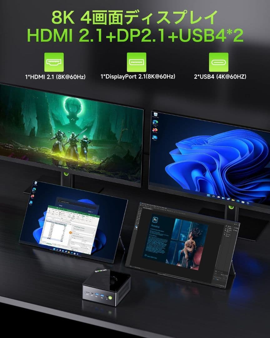 GMKtec ミニpc AMD Ryzen 7 PRO 6850H