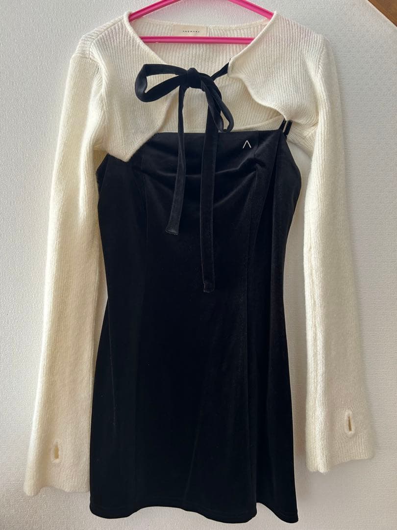 に*む様 アンドマリーANDMARY ベロア生地ワンピース