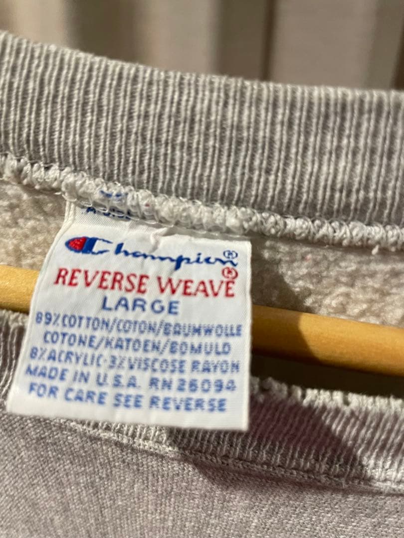 90’s ビンテージ　チャンピオン　リバースウィーブ　目無し