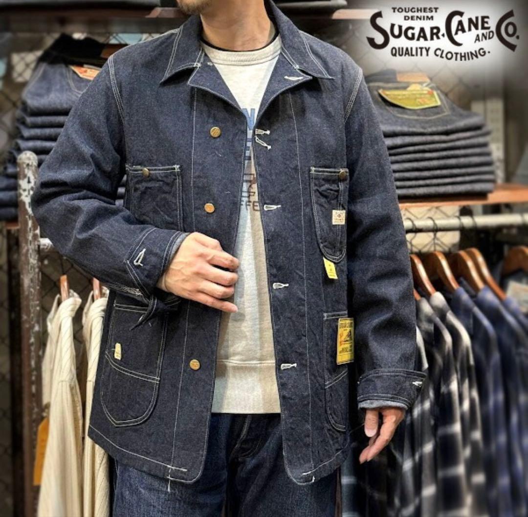 Sugar Cane ダークブルー カバーオール