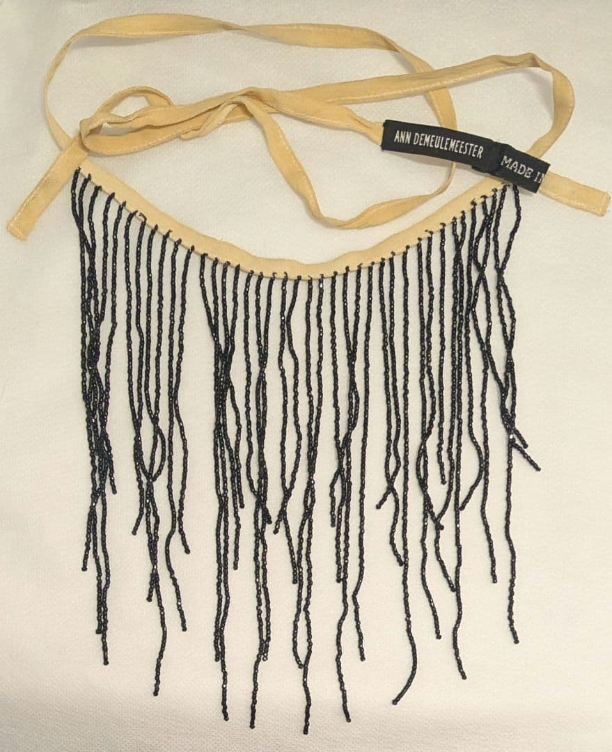 ANN DEMEULEMEESTER ビーズフリンジ シルク製 ネックレス