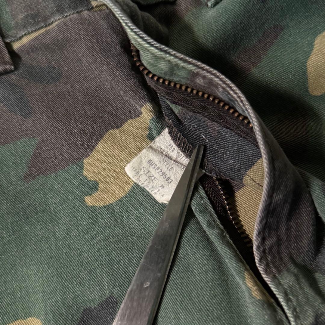 80s vintage USA製 カモ柄 フェード ワイド カーゴパンツ