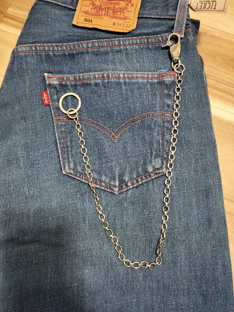 新品未使用 シルバー925 ウォレットチェーン 約56cm S-35