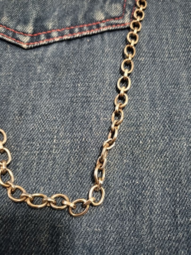 新品未使用 シルバー925 ウォレットチェーン 約56cm S-35