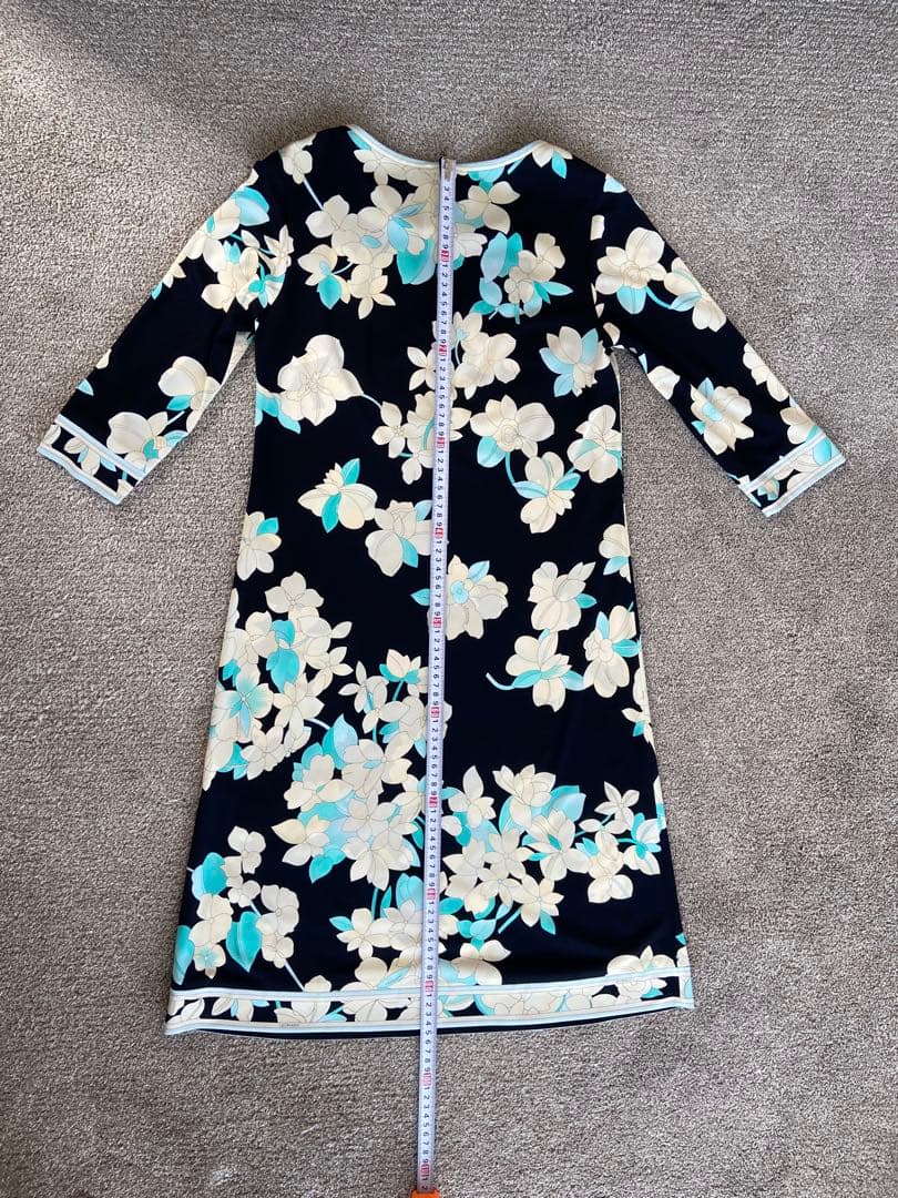 LEONARD レオナール　７部袖ワンピース　　サイズ36 ベルト付き　SALE