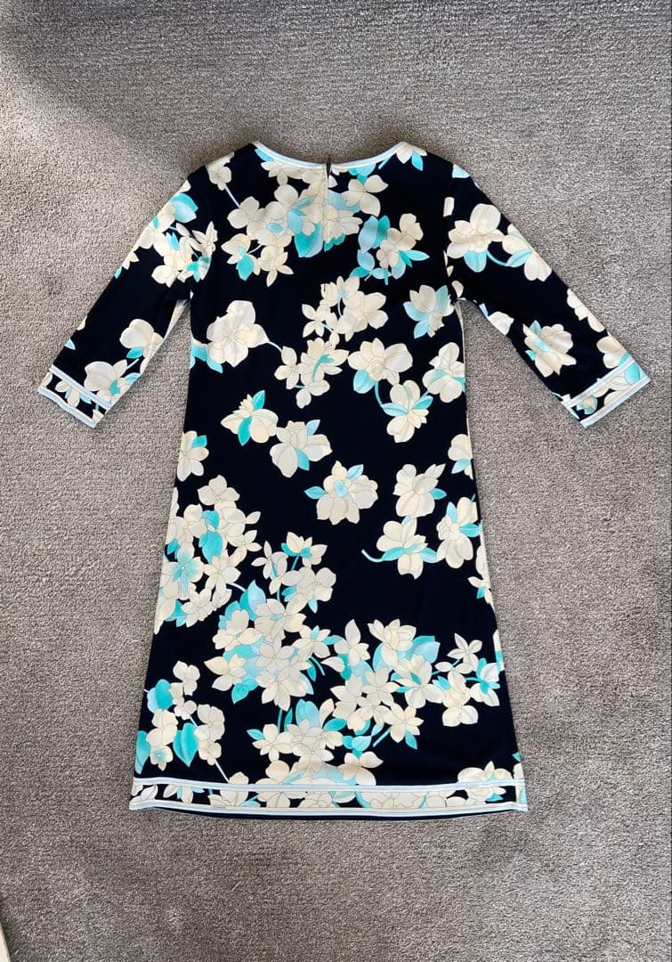 LEONARD レオナール　７部袖ワンピース　　サイズ36 ベルト付き　SALE