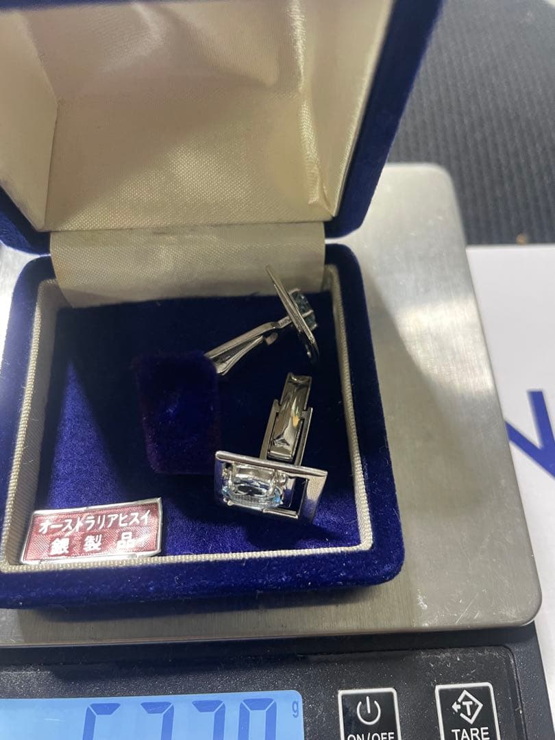 ポールスチュアート　カフス　ブルー