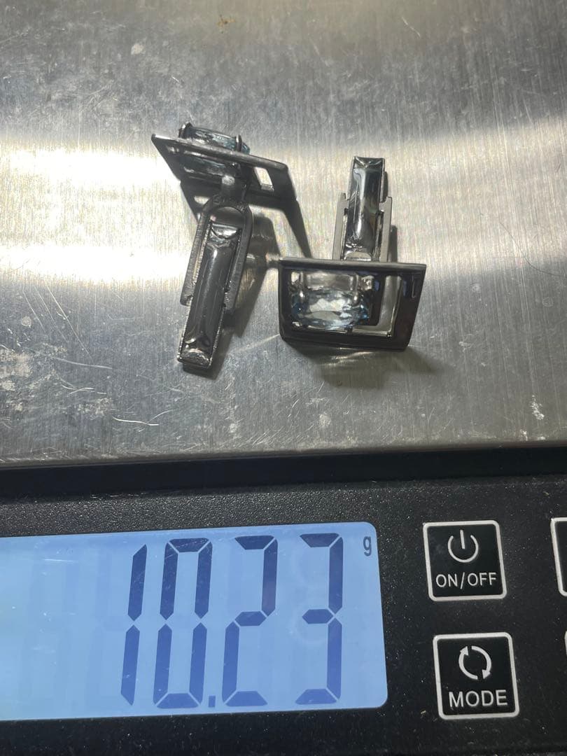 ポールスチュアート　カフス　ブルー