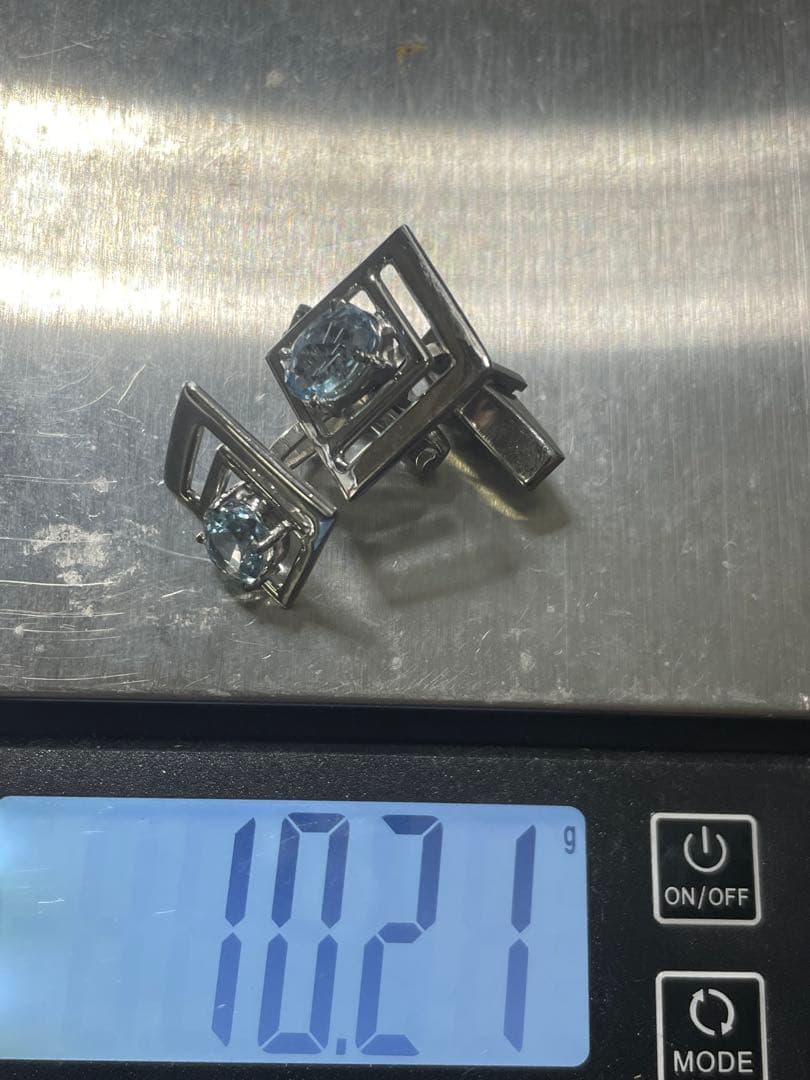 ポールスチュアート　カフス　ブルー