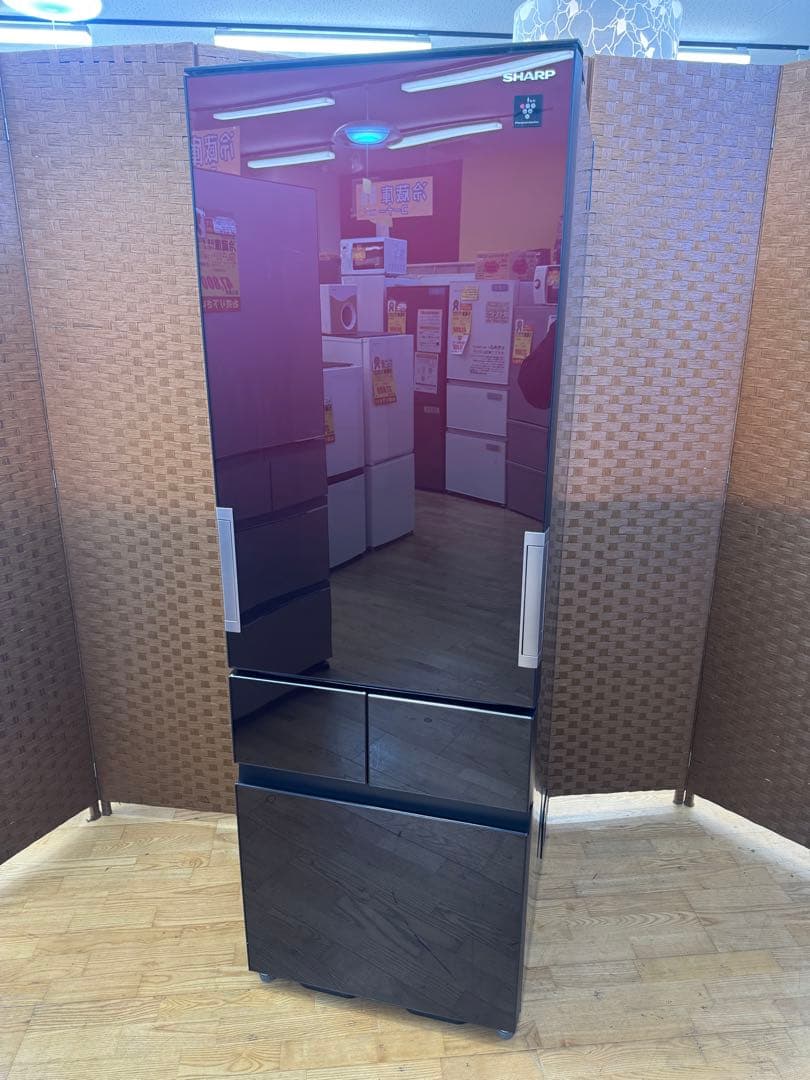 F030 SHARP 415L 冷蔵庫 両開き 2019年製 自動製氷