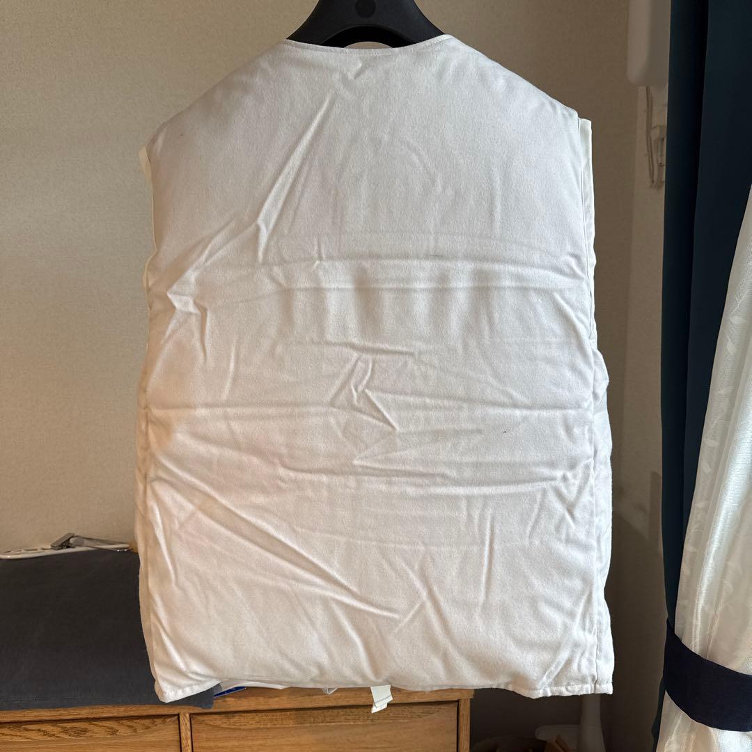 SEEALL ノーカラー コードデザイン ダウンベスト