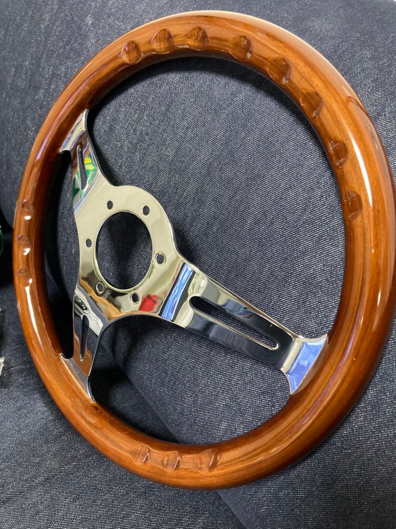 L700S ミラジーノ　ウッドステアリングφ35
