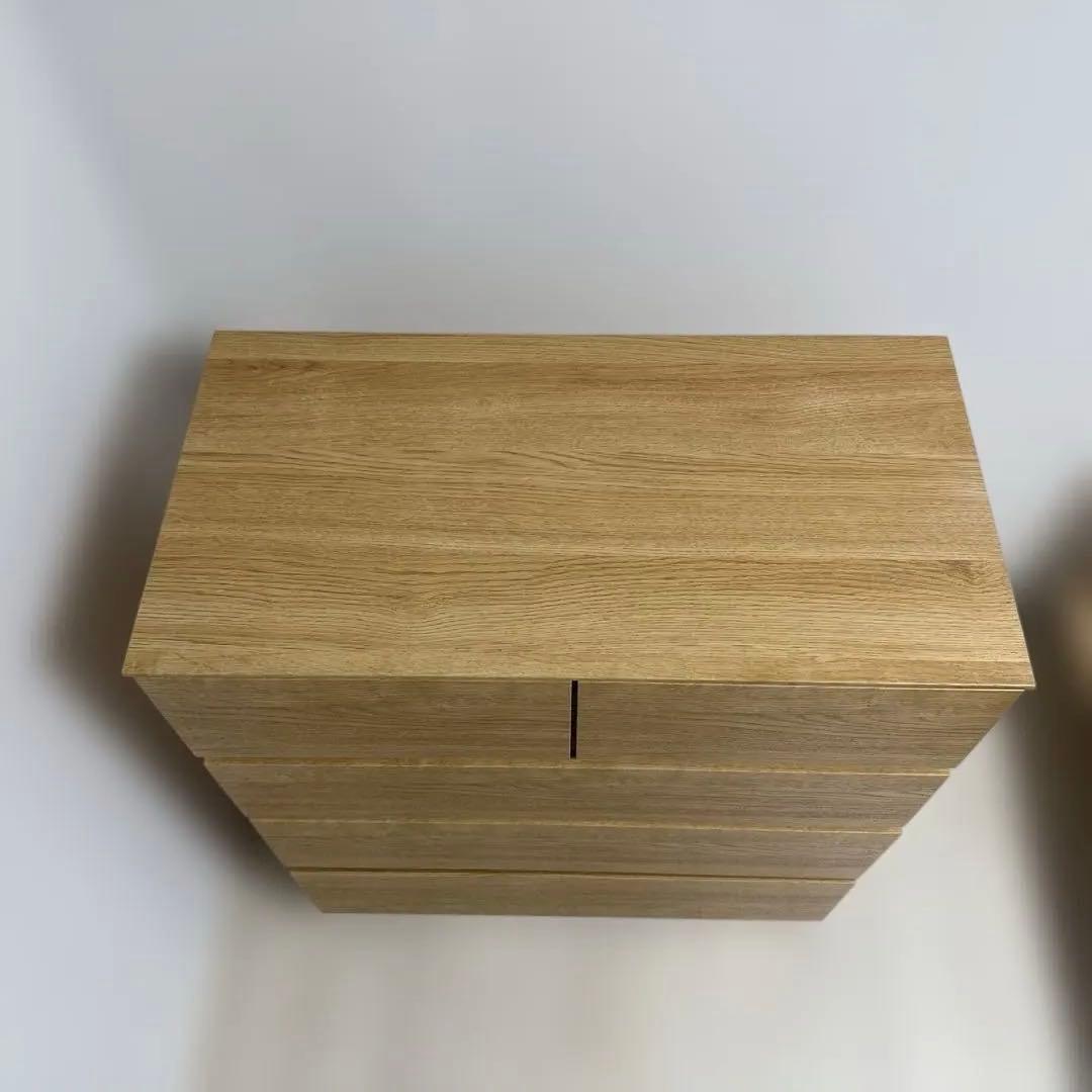 ニトリ 4段 チェスト　幅80 高さ92 ライトブラウン