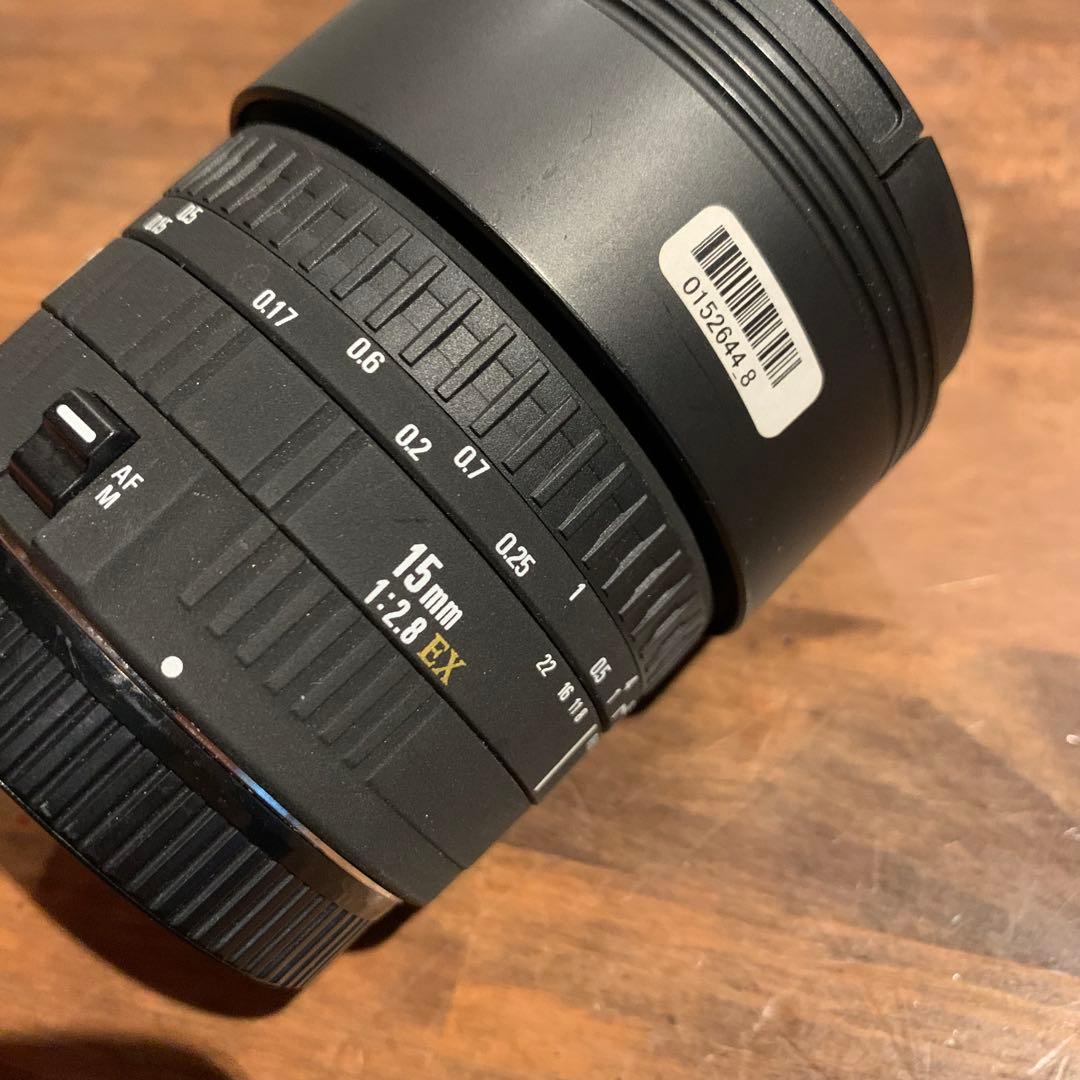 シグマ AF 15mm 1:2.8 EX FISHEYE 180° レンズ