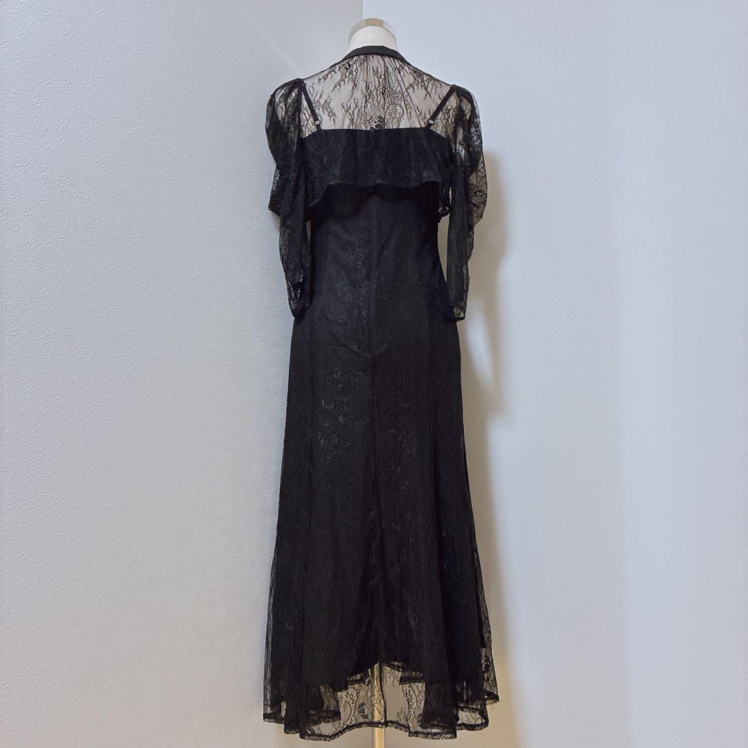 kanaカナブラック　3wayレースボレロセットフレアパーティードレス2点セット