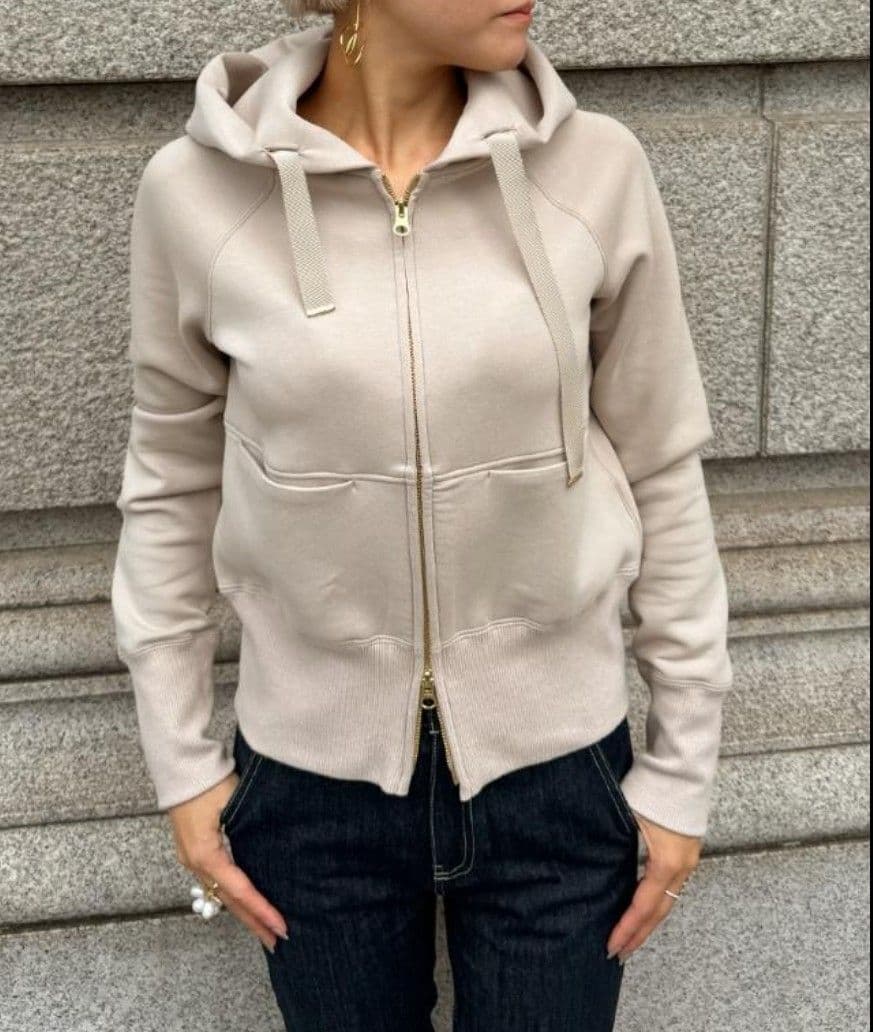 【JENNE】日本製美ラインパーカー(モカ)