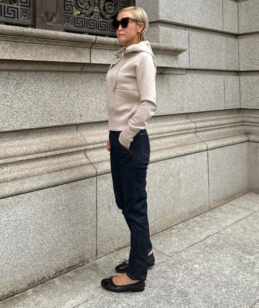 【JENNE】日本製美ラインパーカー(モカ)