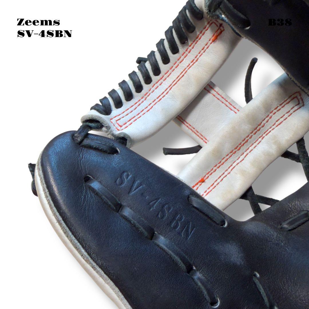 ★限定出品★ Zeems ジームス グローブ グラブ 野球 軟式 内野手 黒白金