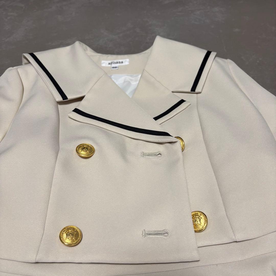 中古　卒服arisana ベージュ フォーマルドレス 150cm アリサナ　5点