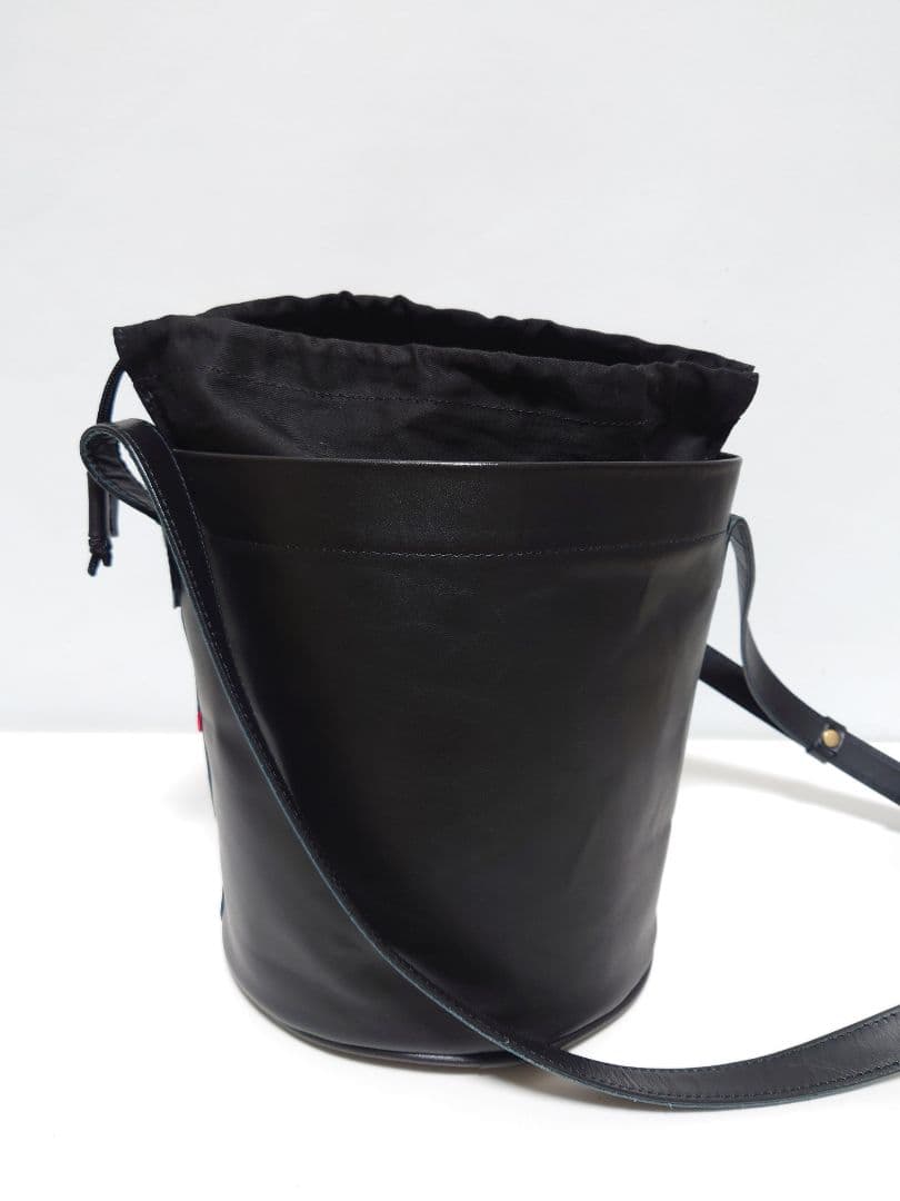 未使用級✨パーマネントエイジ 北欧暮らしの道具店 バケツ型レザーショルダーバッグ