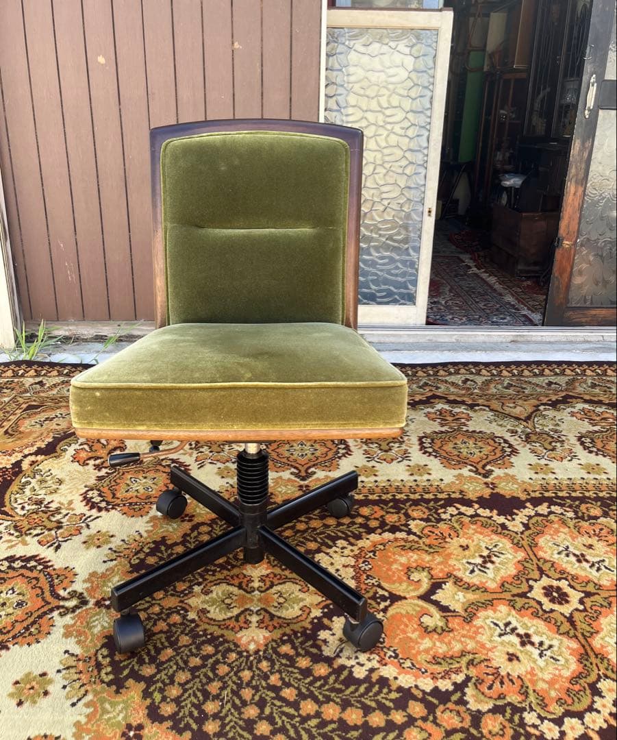 マルニ 地中海 回転 昇降式 デスクチェア オフィス 昭和レトロ アンティーク